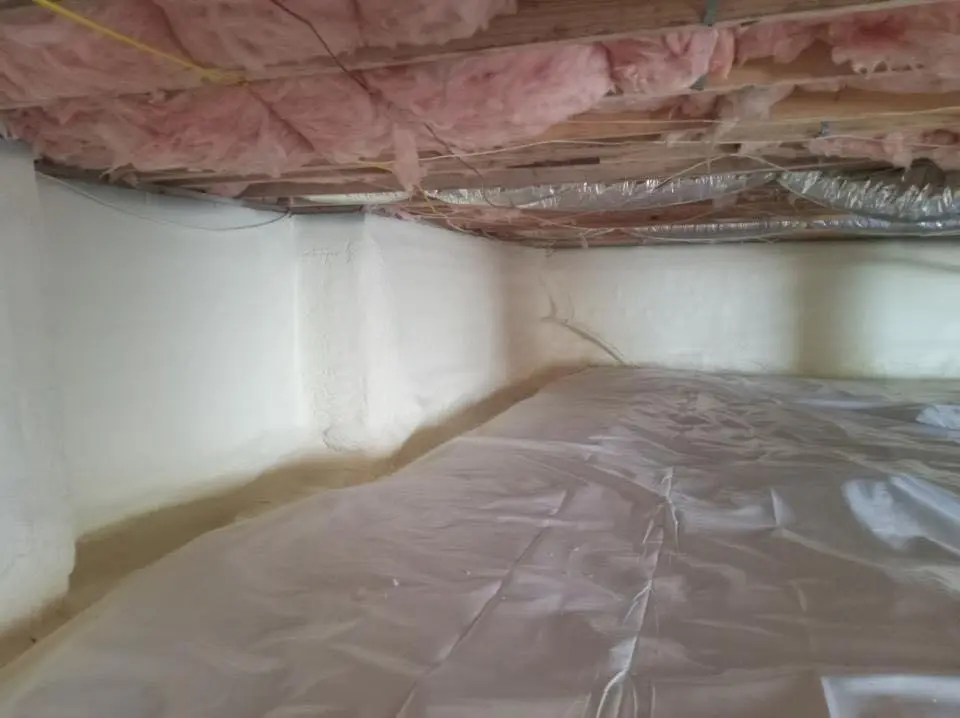 Crawl space encapsulation with closed-cell spray foam for Attic Insulation in East Palo Alto